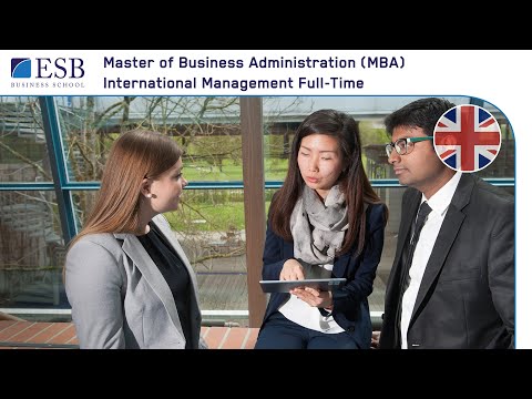 MBA International Management Full-Time at ESB Business School