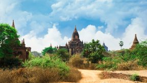 Antike Pagoden in Bagan.